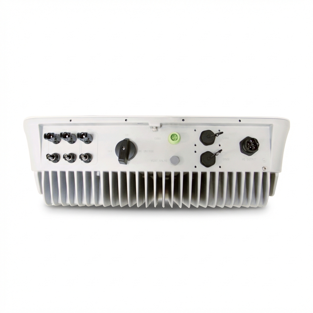 INVERTER ON GRID 3PH 6KVA 2MPPT όψη με συνδέσεις