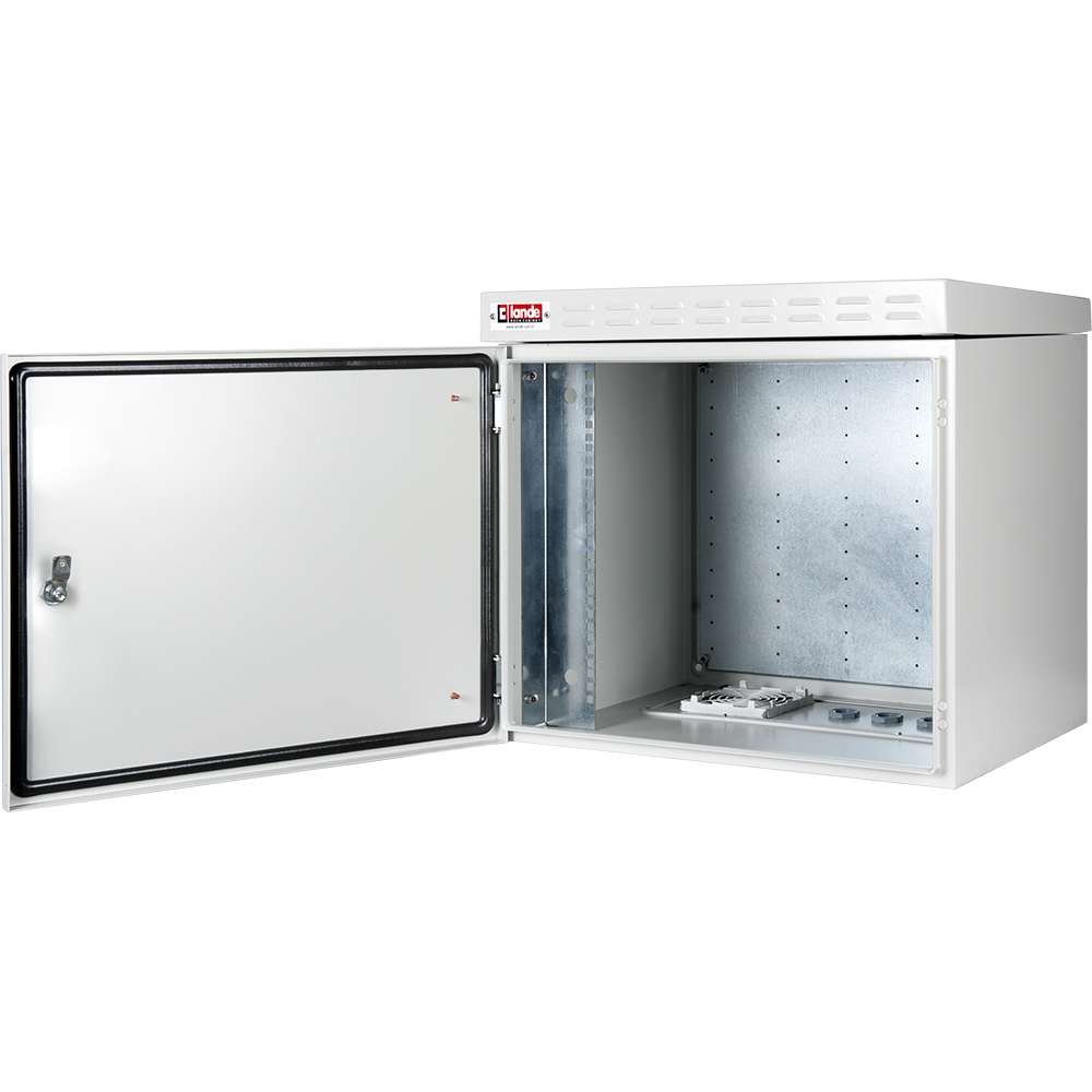 9U 19'' Safebox B W600mm x D300mm Outdoor IP55 Cabinet & Enclosure - LG ανοιχτή πόρτα