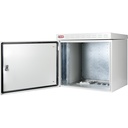9U 19'' Safebox B W600mm x D300mm Outdoor IP55 Cabinet & Enclosure - LG ανοιχτή πόρτα